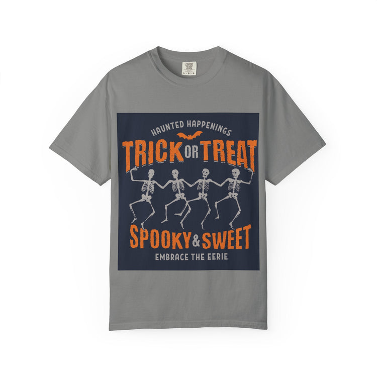 Halloween Skeleton T-Shirt, Trick or Treat Shirt, Spooky Fashion, Unisex Graphic Tee, October Festive Apparel, Halloween Gift Printify
