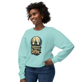 Unisex Lightweight Crewneck Sweatshirt - Nightmare Before Coffee Printify