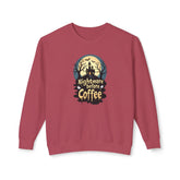 Unisex Lightweight Crewneck Sweatshirt - Nightmare Before Coffee Printify