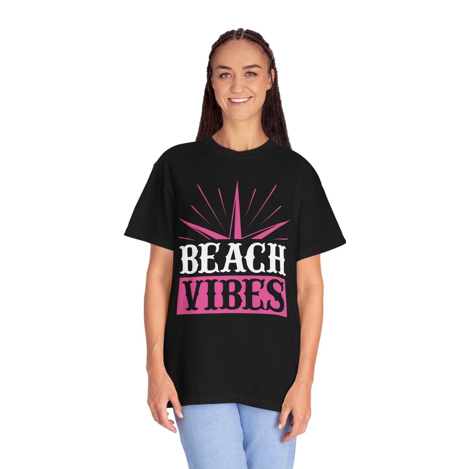 Beach Vibes Unisex Garment-Dyed T-Shirt, Summer Tee, Beachwear, Vacation Shirt, Gift for Surf Lovers, Casual Everyday Style Printify