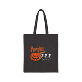 Halloween Pumpkin Canvas Tote Bag – Reusable Eco-Friendly Cotton Shopping Bag – Fall Gift, Trick or Treat Tote for Spooky Season Printify