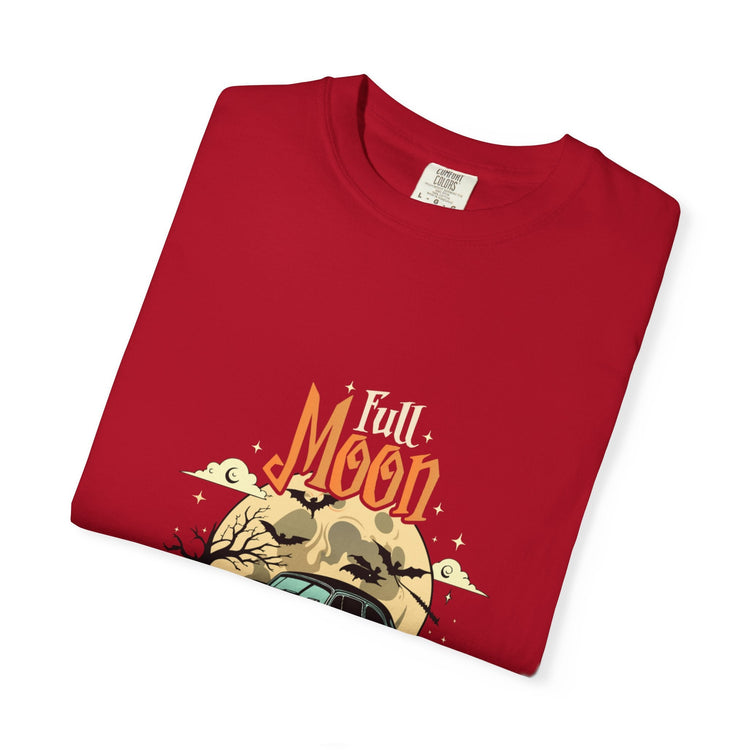 Moon Magic Unisex Garment-Dyed T-shirt, Vintage Car Tee, Astrology Gift, Casual Wear, Moon Lover Apparel, Unisex Soft T-shirt Printify
