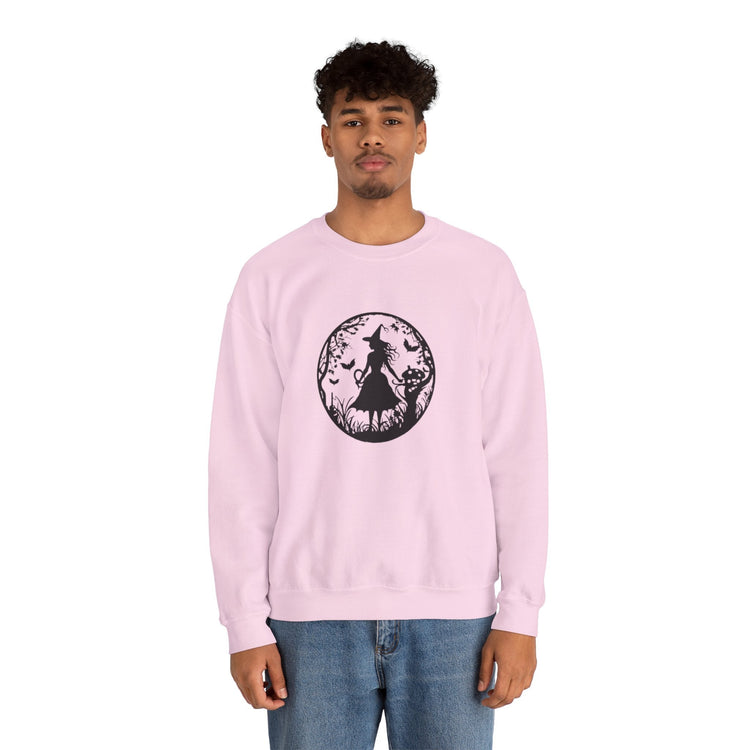 Mystical Forest Crewneck Sweatshirt, Cozy Fall Layering, Gift for Nature Lovers, Halloween Apparel, Unisex Sweatshirt Printify