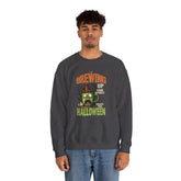 Skull Floral Crewneck Sweatshirt, Unisex Pullover Sweater, Halloween Apparel, Cozy Gift, Trendy Streetwear Printify