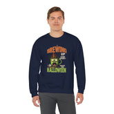 Skull Floral Crewneck Sweatshirt, Unisex Pullover Sweater, Halloween Apparel, Cozy Gift, Trendy Streetwear Printify