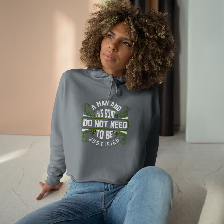 Chic Crop Hoodie with Vintage Floral Design, Trendy Streetwear, Gift for Her, Casual Outfit, Perfect for Spring Printify