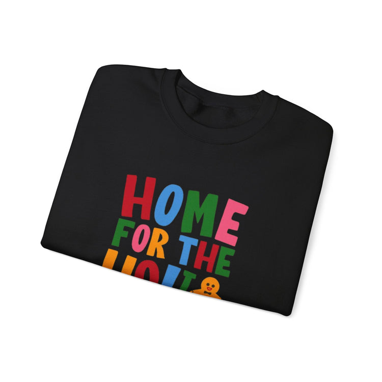 Home for the Holidays Crewneck Sweatshirt, Festive Sweater, Winter Apparel, Christmas Gift, Cozy Holiday Wear Printify