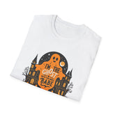 Halloween Ghost T-Shirt, Unisex Softstyle Tee for Halloween, Cute Halloween Shirt, Fall Festive Wear, Funny Ghost Design Printify