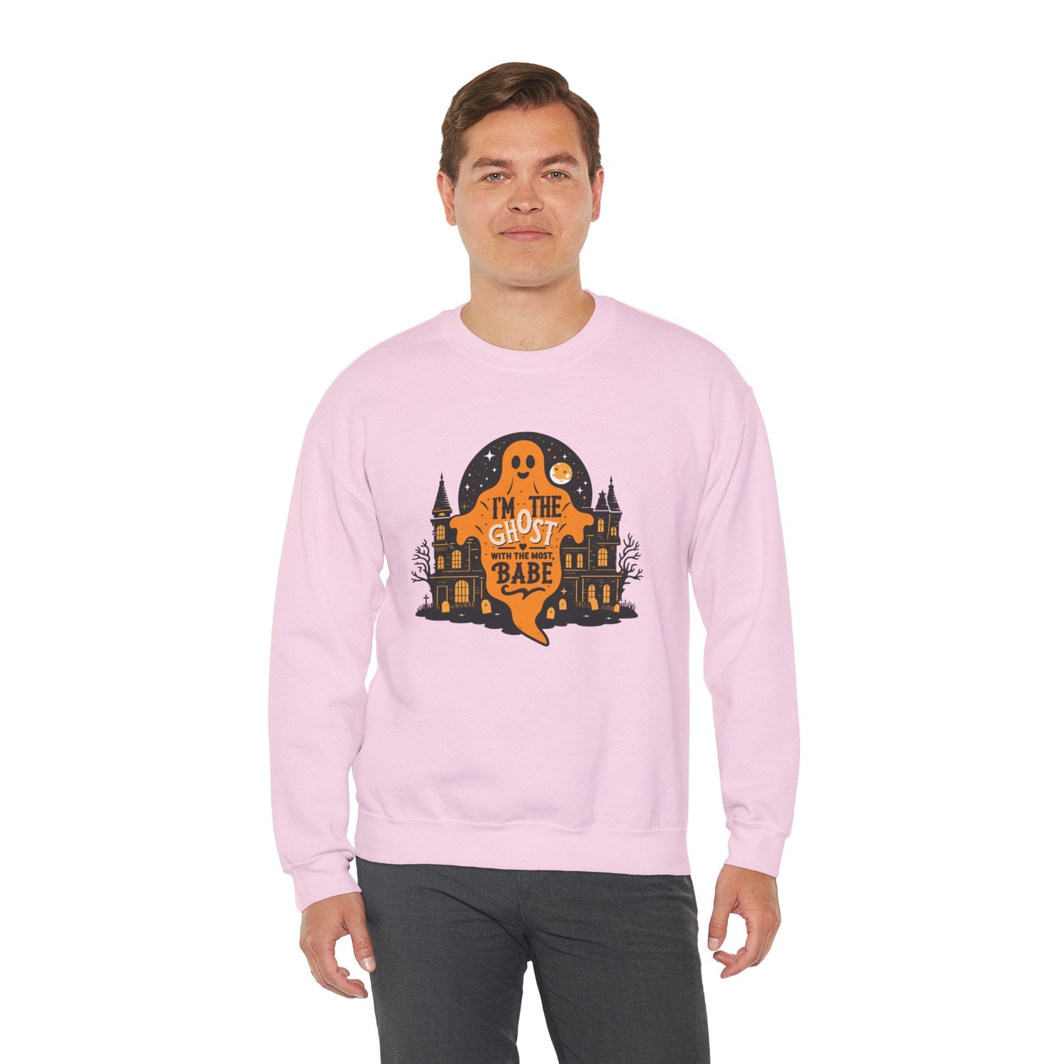 Unisex Halloween Ghost Sweatshirt - Spooky Vibes, Cozy Apparel, Perfect for Fall, Ghost Lover Gift, Halloween Celebration Printify