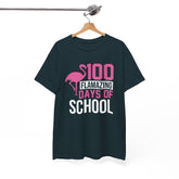 100 Flamingo Days of School Unisex Tee, Fun Classroom Shirt, Back to School Gift, Children&