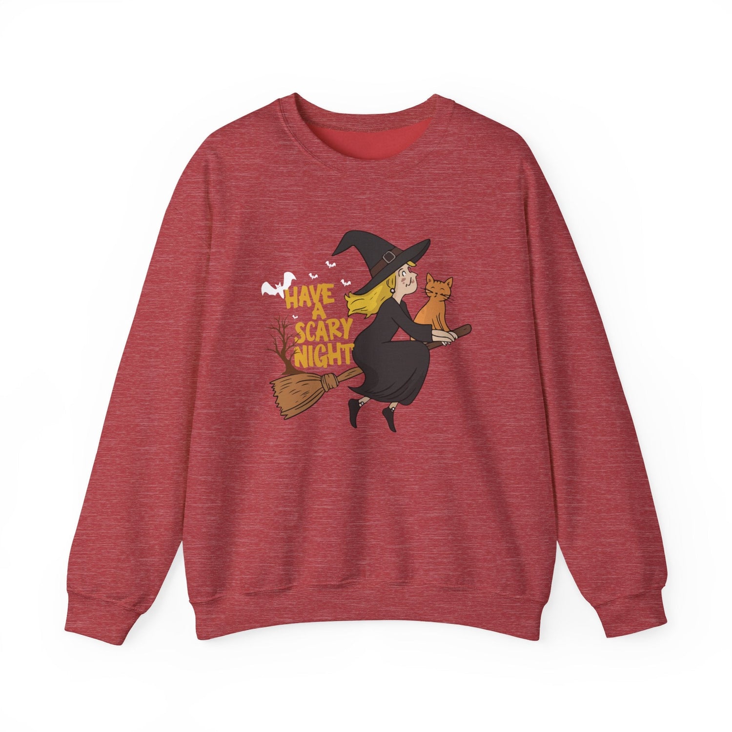 Halloween Witch Sweatshirt, Cozy Crewneck, Unisex Sweater, Spooky Season Apparel, Scary Night Gift, Fall Fashion Printify