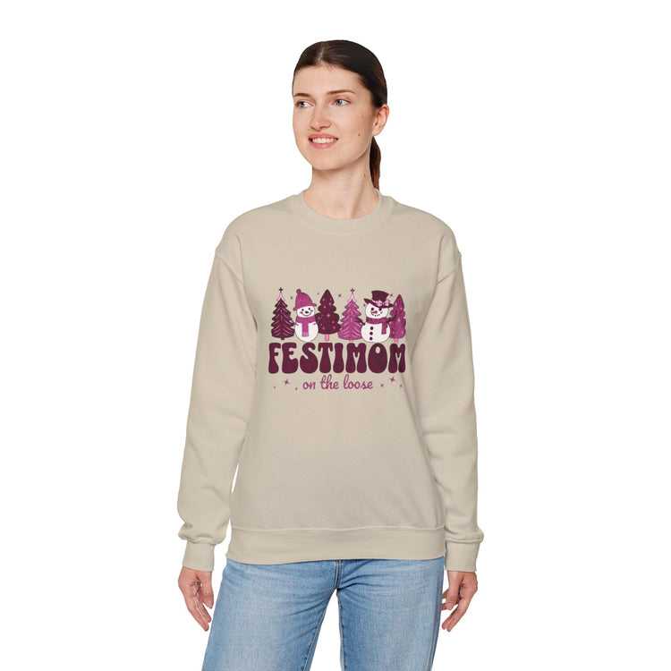 Festive Crewneck Sweatshirt with Fun Holiday Design, Cozy Winter Wear, Christmas Gift, Comfy Sweater, Unisex Holiday Apparel Printify