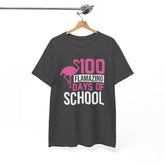 100 Flamingo Days of School Unisex Tee, Fun Classroom Shirt, Back to School Gift, Children&