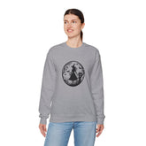 Mystical Forest Crewneck Sweatshirt, Cozy Fall Layering, Gift for Nature Lovers, Halloween Apparel, Unisex Sweatshirt Printify