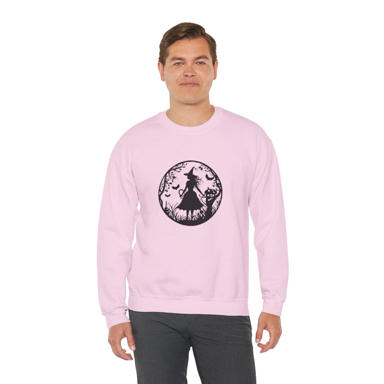 Mystical Forest Crewneck Sweatshirt, Cozy Fall Layering, Gift for Nature Lovers, Halloween Apparel, Unisex Sweatshirt Printify