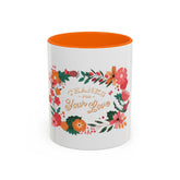 Floral Love Coffee Mug, Personalized Gift for Her, Wedding Favor, Inspirational Drinkware, Home Decor, 11oz, 15oz Printify