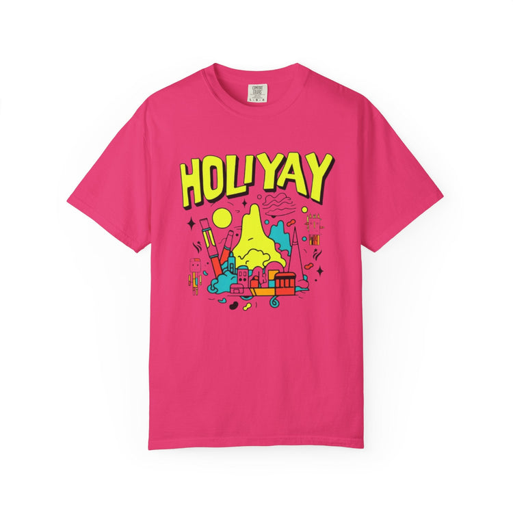 Holi-Yay Graphic T-Shirt, Fun Summer Tee, Unique Gift, Casual Wear, Birthday, Holiday Celebration, Unisex Apparel Printify