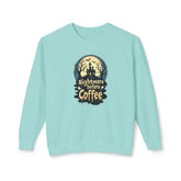 Unisex Lightweight Crewneck Sweatshirt - Nightmare Before Coffee Printify