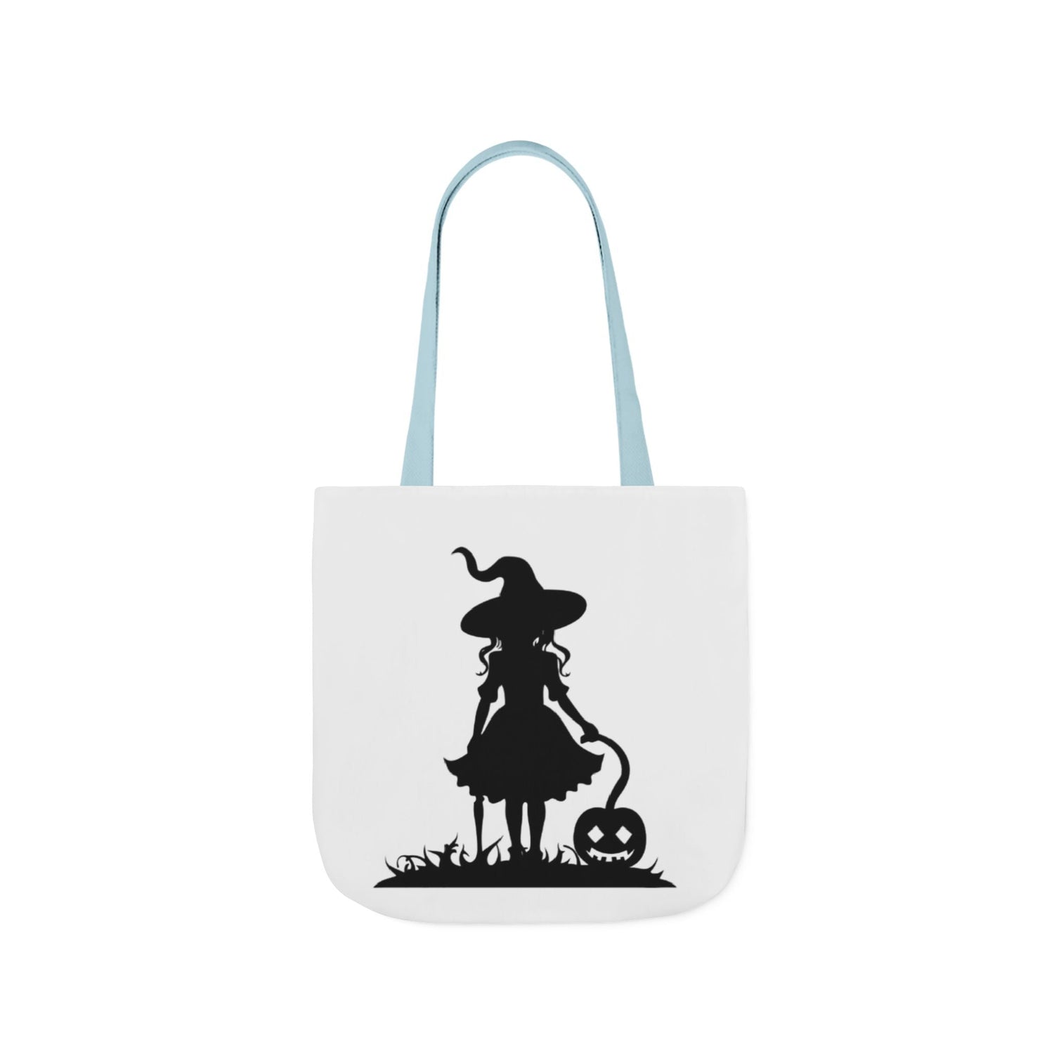 Halloween Witch Canvas Tote Bag, Spooky Treat Bag, Autumn Market Tote, Trick-or-Treat Bag, Gift for Witches, Seasonal Accessories Printify