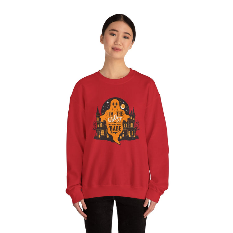 Unisex Halloween Ghost Sweatshirt - Spooky Vibes, Cozy Apparel, Perfect for Fall, Ghost Lover Gift, Halloween Celebration Printify