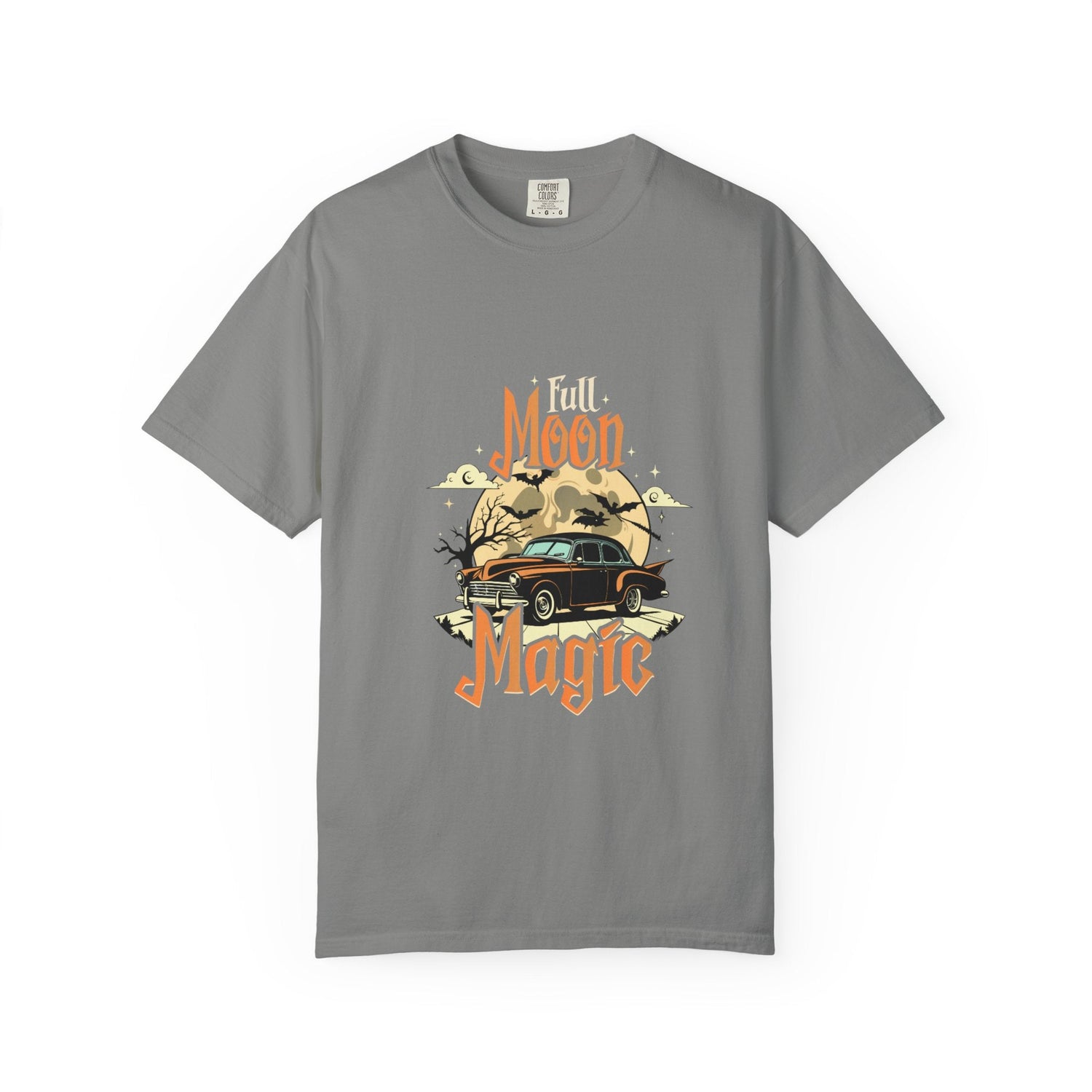 Moon Magic Unisex Garment-Dyed T-shirt, Vintage Car Tee, Astrology Gift, Casual Wear, Moon Lover Apparel, Unisex Soft T-shirt Printify