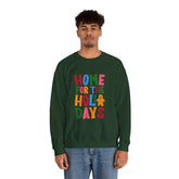 Home for the Holidays Crewneck Sweatshirt, Festive Sweater, Winter Apparel, Christmas Gift, Cozy Holiday Wear Printify