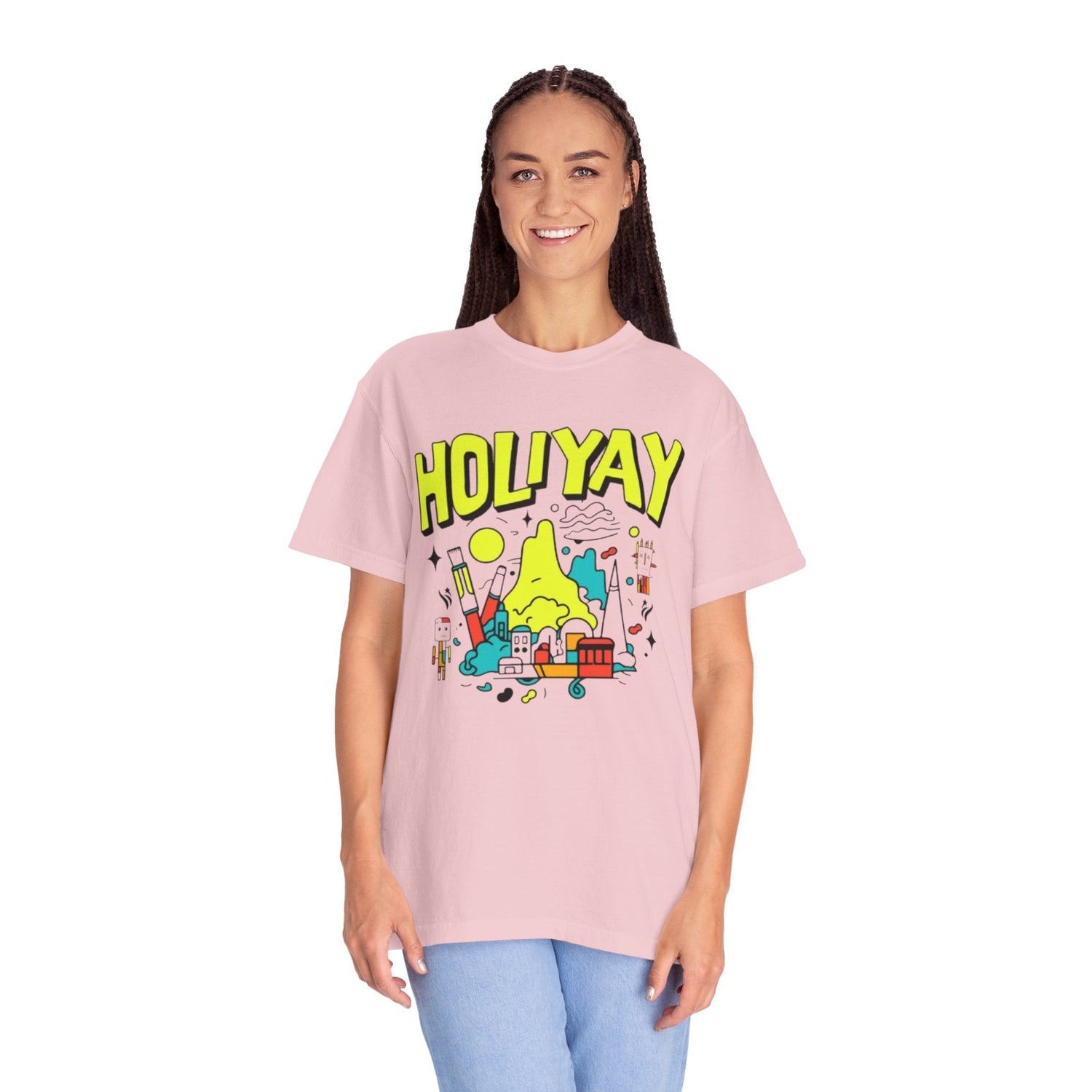 Holi-Yay Graphic T-Shirt, Fun Summer Tee, Unique Gift, Casual Wear, Birthday, Holiday Celebration, Unisex Apparel Printify