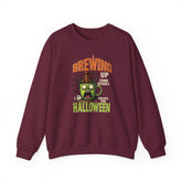 Skull Floral Crewneck Sweatshirt, Unisex Pullover Sweater, Halloween Apparel, Cozy Gift, Trendy Streetwear Printify