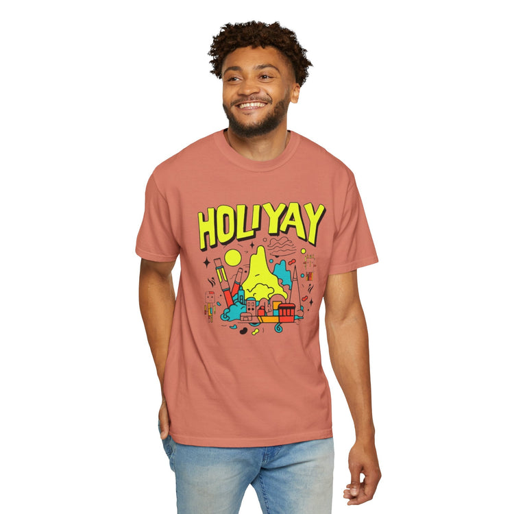 Holi-Yay Graphic T-Shirt, Fun Summer Tee, Unique Gift, Casual Wear, Birthday, Holiday Celebration, Unisex Apparel Printify