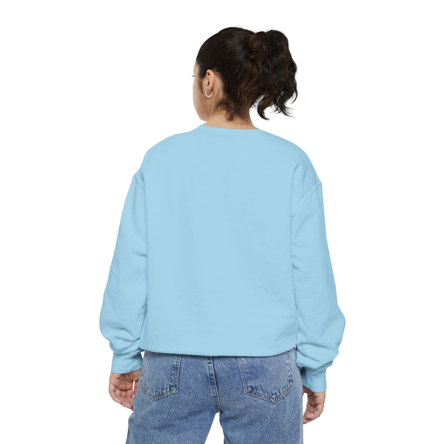 Charming Halloween Sweatshirt, Cozy Witch Design, Unisex Garment-Dyed Hoodie, Fall Fashion, Spooky Season Wear, Trick or Treat Gift Printify