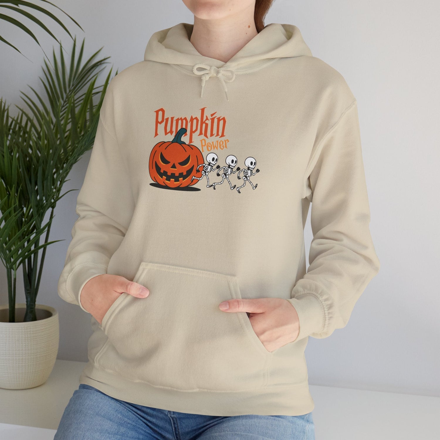 Halloween Pumpkin Sweatshirt, Spooky Fall Apparel, Cozy Hoodie, Unisex Halloween Clothing, Perfect Gift for Halloween Printify