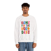 Home for the Holidays Crewneck Sweatshirt, Festive Sweater, Winter Apparel, Christmas Gift, Cozy Holiday Wear Printify