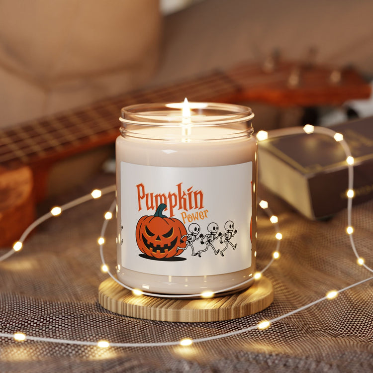 Halloween Pumpkin Spice Candle, Fall Decor, Scented Candle Gift, Autumn Home Fragrance, Cozy Seasonal Candle Printify