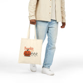 Halloween Pumpkin Canvas Tote Bag – Reusable Eco-Friendly Cotton Shopping Bag – Fall Gift, Trick or Treat Tote for Spooky Season Printify