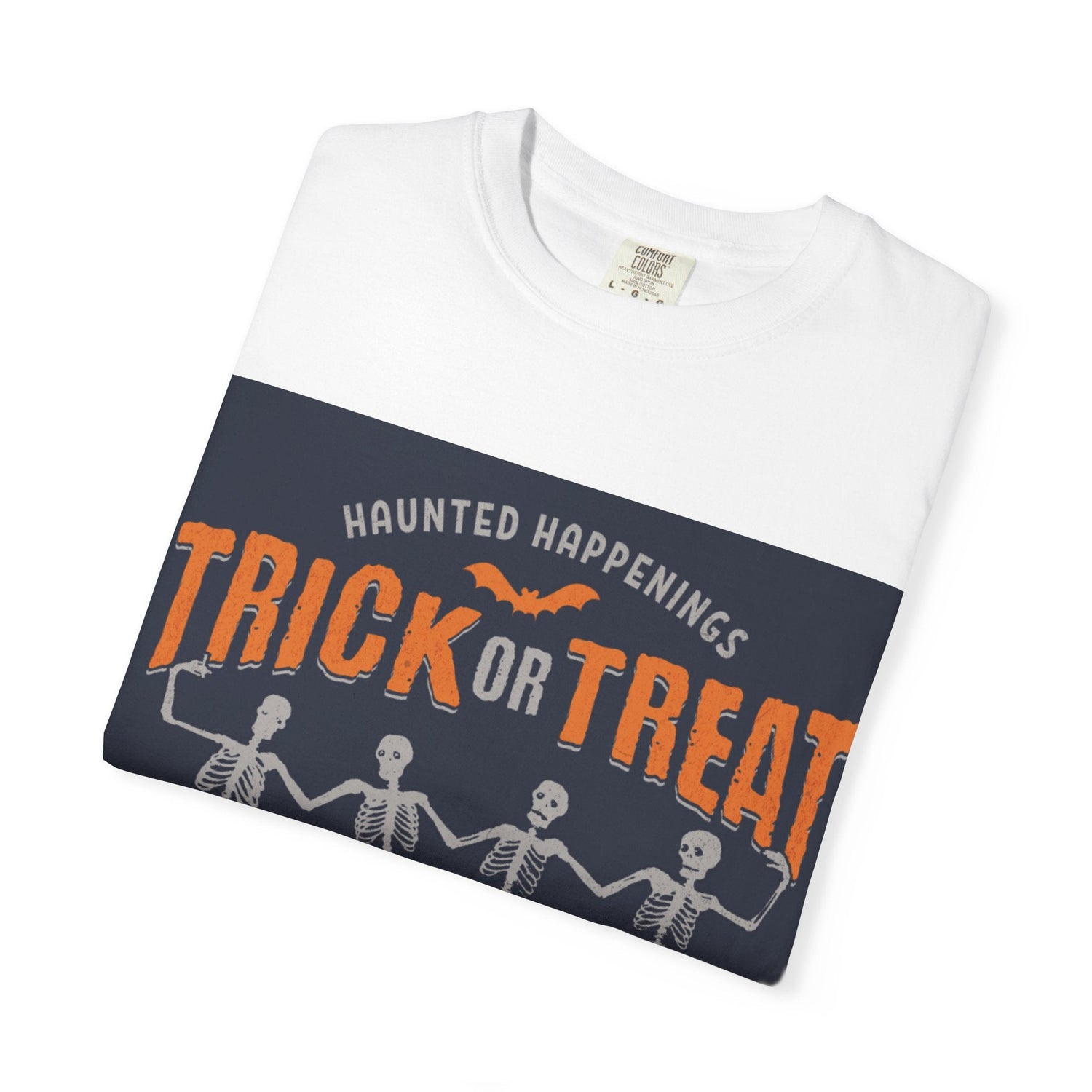 Halloween Skeleton T-Shirt, Trick or Treat Shirt, Spooky Fashion, Unisex Graphic Tee, October Festive Apparel, Halloween Gift Printify
