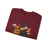 Halloween Witch Sweatshirt, Cozy Crewneck, Unisex Sweater, Spooky Season Apparel, Scary Night Gift, Fall Fashion Printify