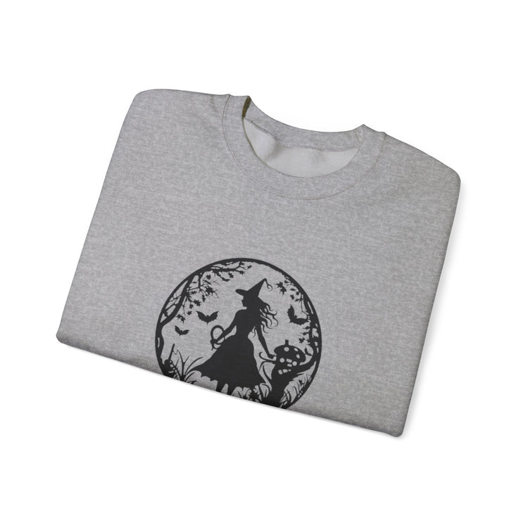 Mystical Forest Crewneck Sweatshirt, Cozy Fall Layering, Gift for Nature Lovers, Halloween Apparel, Unisex Sweatshirt Printify