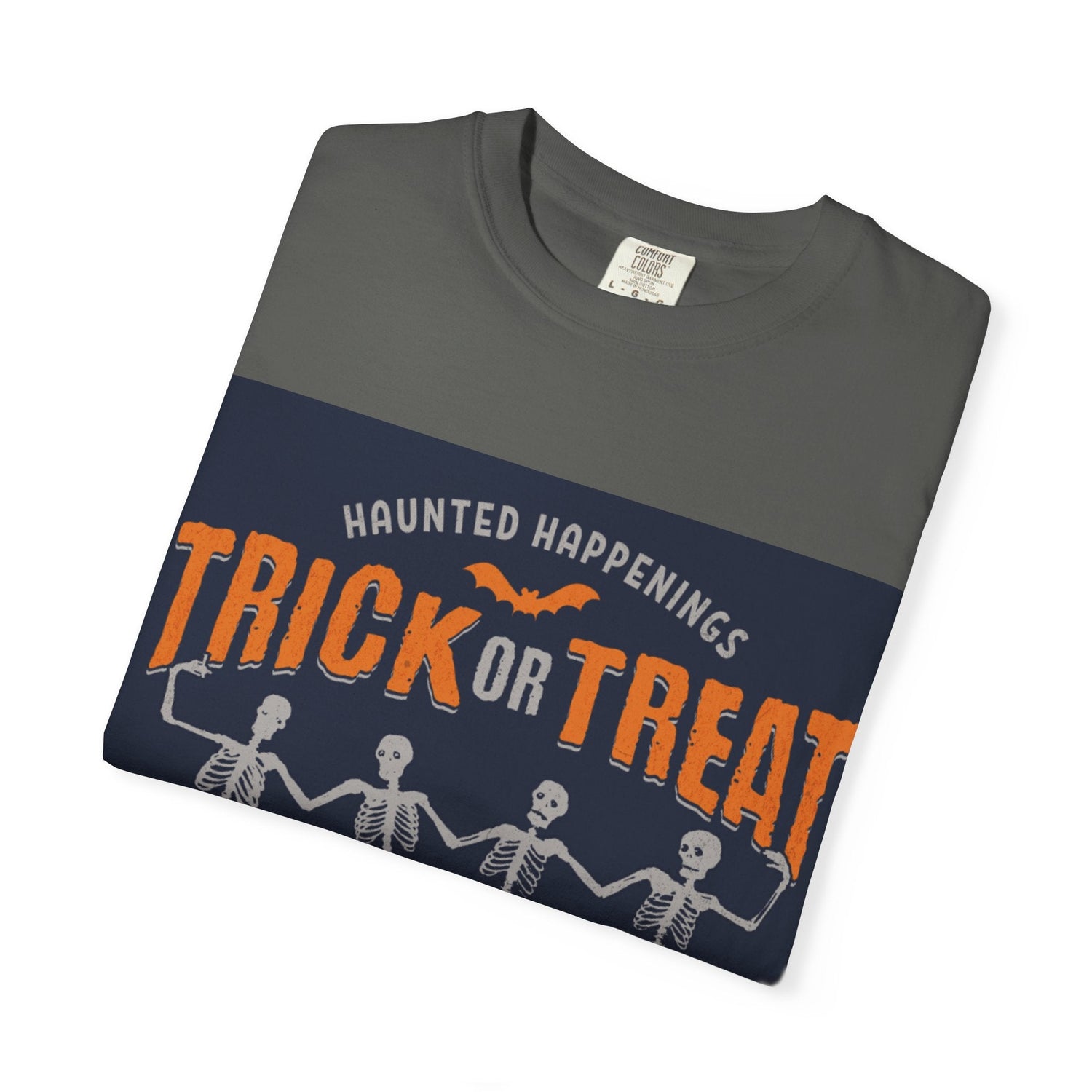 Halloween Skeleton T-Shirt, Trick or Treat Shirt, Spooky Fashion, Unisex Graphic Tee, October Festive Apparel, Halloween Gift Printify