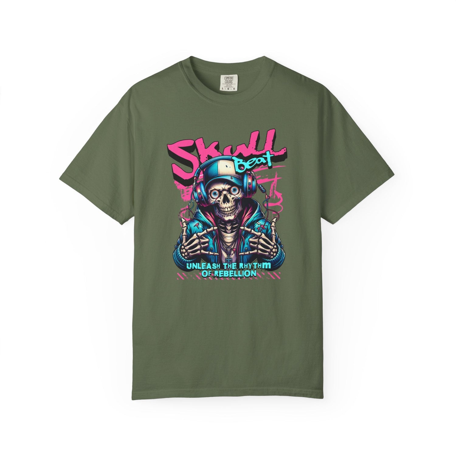 Skull Beat Unisex T-Shirt - Music Lover Graphic Tee, Halloween Costume, Premium Cotton Streetwear Gift for Men & Women, Alternative Fashion Printify