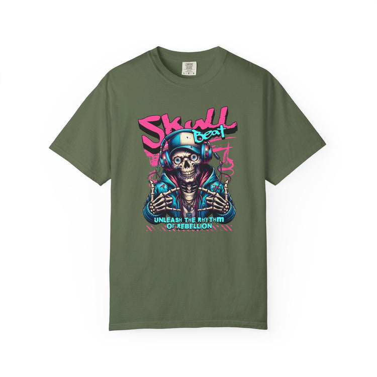 Skull Beat Unisex T-Shirt - Music Lover Graphic Tee, Halloween Costume, Premium Cotton Streetwear Gift for Men & Women, Alternative Fashion Printify