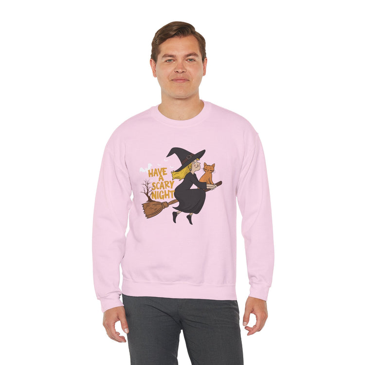 Halloween Witch Sweatshirt, Cozy Crewneck, Unisex Sweater, Spooky Season Apparel, Scary Night Gift, Fall Fashion Printify