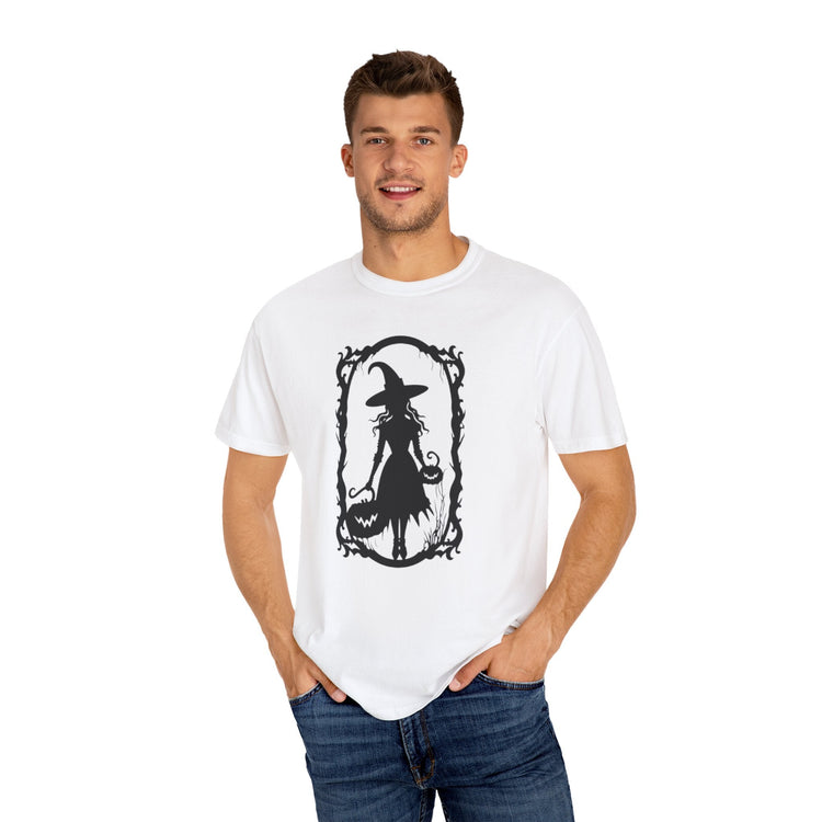Witchy Garment-Dyed T-Shirt | Halloween Fashion Unisex Tee | Spooky Fall Apparel | Witch Costume Essential Printify