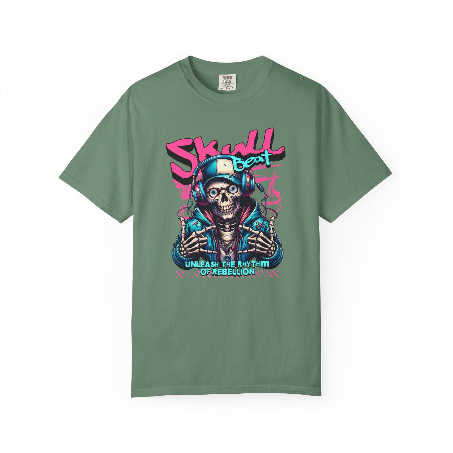Skull Beat Unisex T-Shirt - Music Lover Graphic Tee, Halloween Costume, Premium Cotton Streetwear Gift for Men & Women, Alternative Fashion Printify