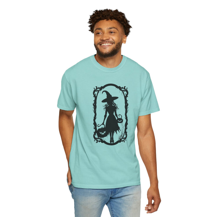 Witchy Garment-Dyed T-Shirt | Halloween Fashion Unisex Tee | Spooky Fall Apparel | Witch Costume Essential Printify