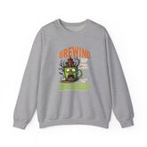 Skull Floral Crewneck Sweatshirt, Unisex Pullover Sweater, Halloween Apparel, Cozy Gift, Trendy Streetwear Printify