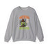 Skull Floral Crewneck Sweatshirt, Unisex Pullover Sweater, Halloween Apparel, Cozy Gift, Trendy Streetwear Printify