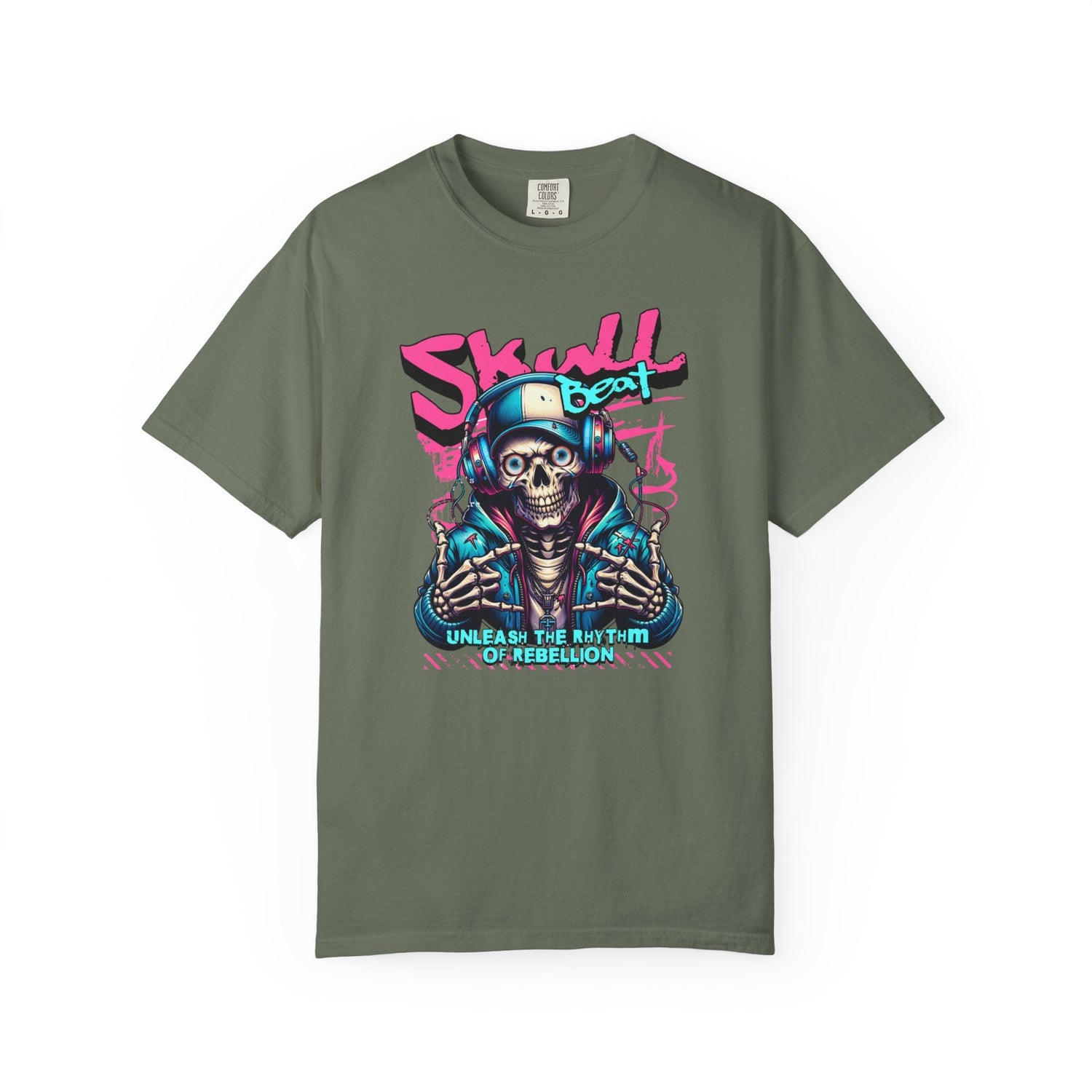 Skull Beat Unisex T-Shirt - Music Lover Graphic Tee, Halloween Costume, Premium Cotton Streetwear Gift for Men & Women, Alternative Fashion Printify