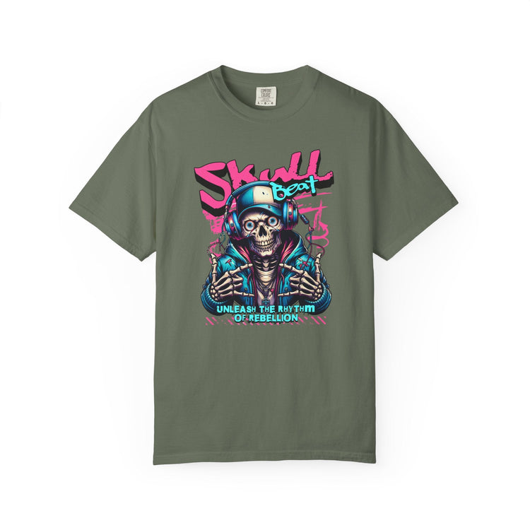 Skull Beat Unisex T-Shirt - Music Lover Graphic Tee, Halloween Costume, Premium Cotton Streetwear Gift for Men & Women, Alternative Fashion Printify