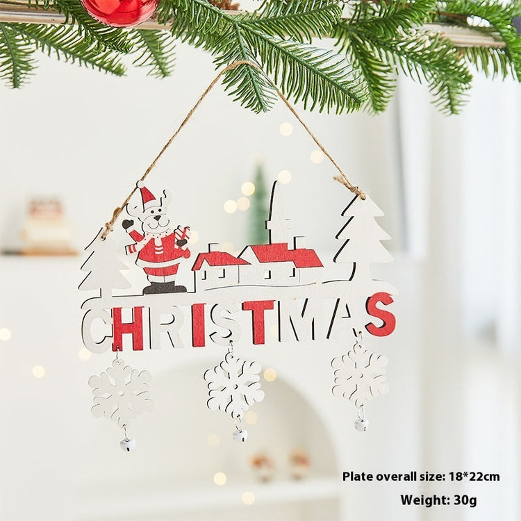 Christmas Tree Ornaments Christmas Wooden English Letter Card Ornaments My Store