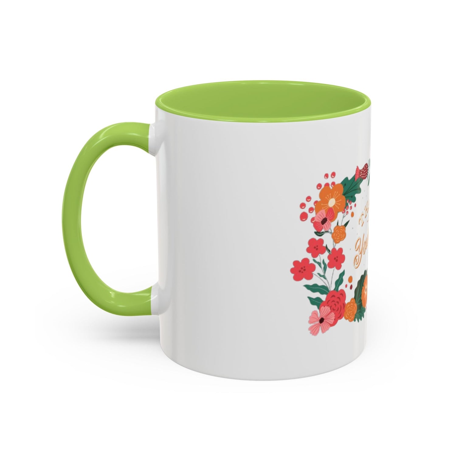 Floral Love Coffee Mug, Personalized Gift for Her, Wedding Favor, Inspirational Drinkware, Home Decor, 11oz, 15oz Printify